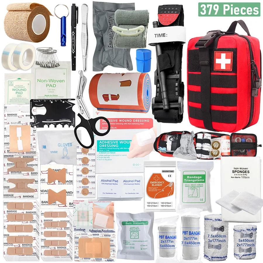 StayReady™ 379-Piece Emergency First Aid Kit – Portable Survival Bag for Home & Outdoor Use