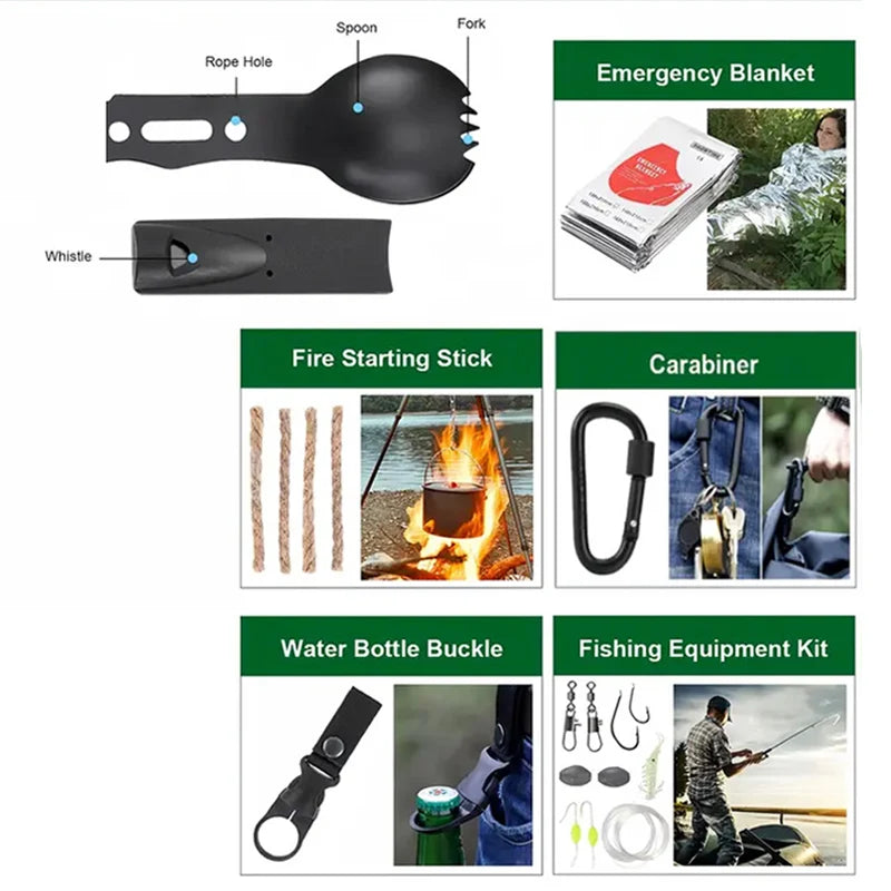 StayReady™ Outdoor First Aid & Survival Kit – Multifunctional Emergency Trauma Bag