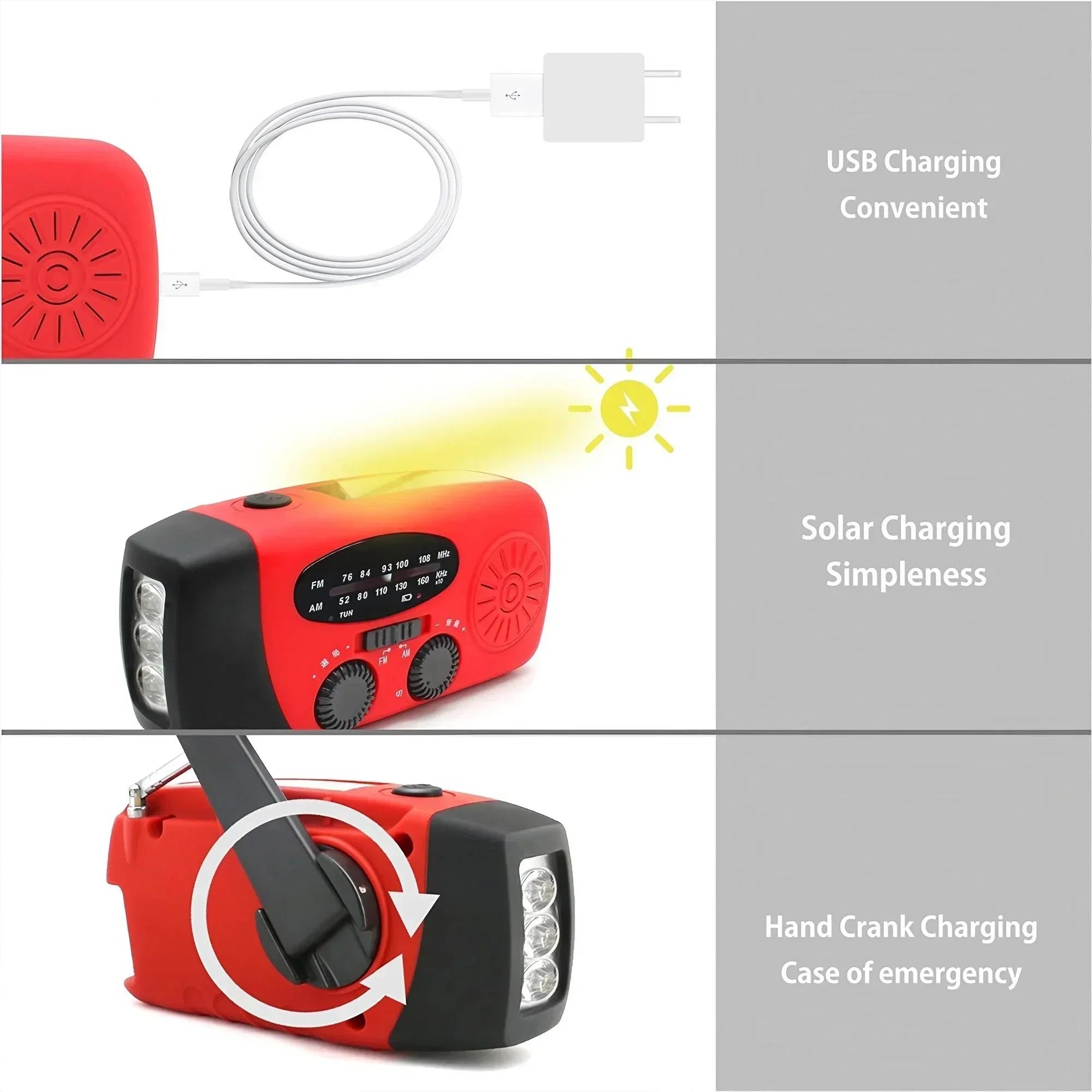 StayReady™ Solar Rechargeable Emergency Lantern with Radio & Flashlight