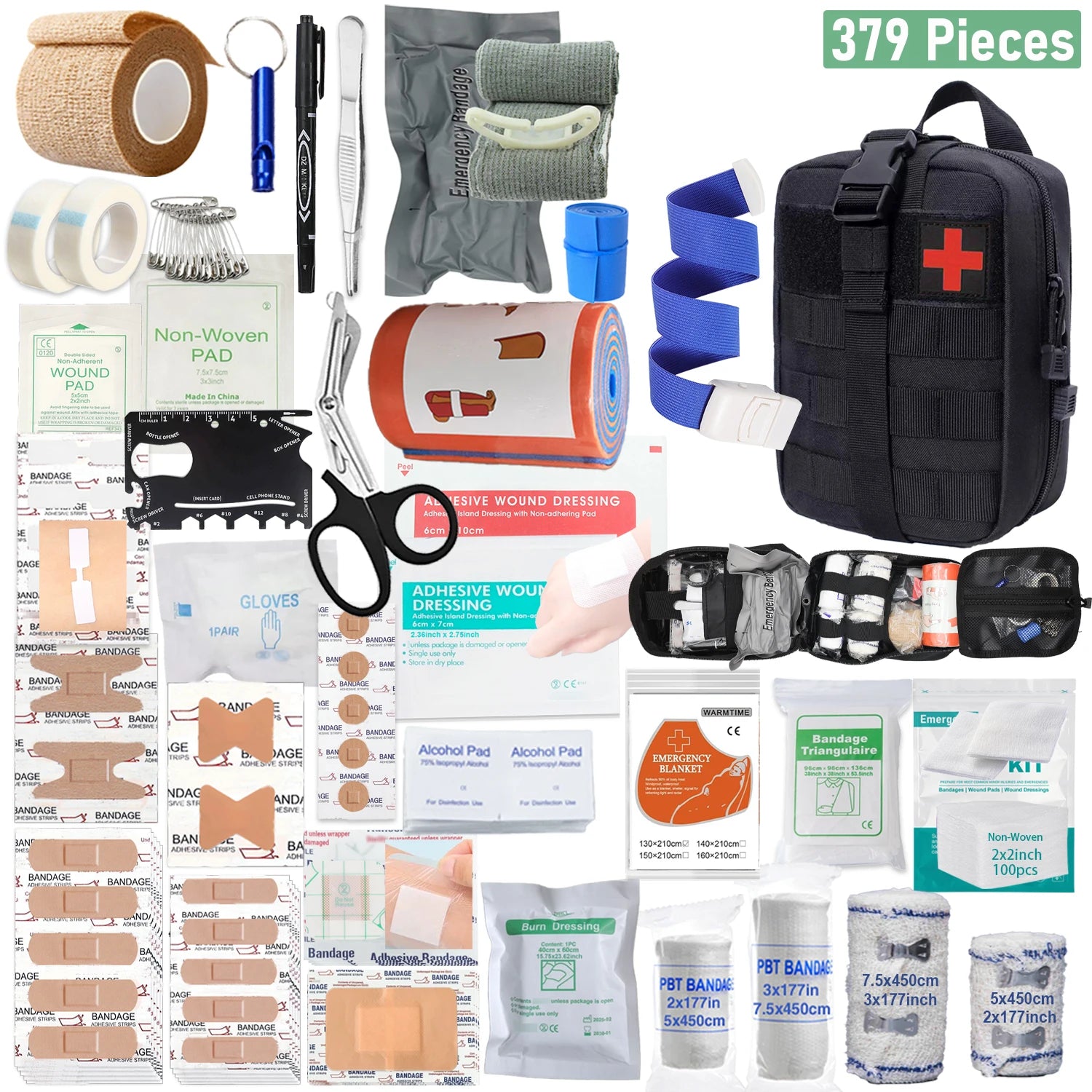 StayReady™ 379-Piece Emergency First Aid Kit – Portable Survival Bag for Home & Outdoor Use