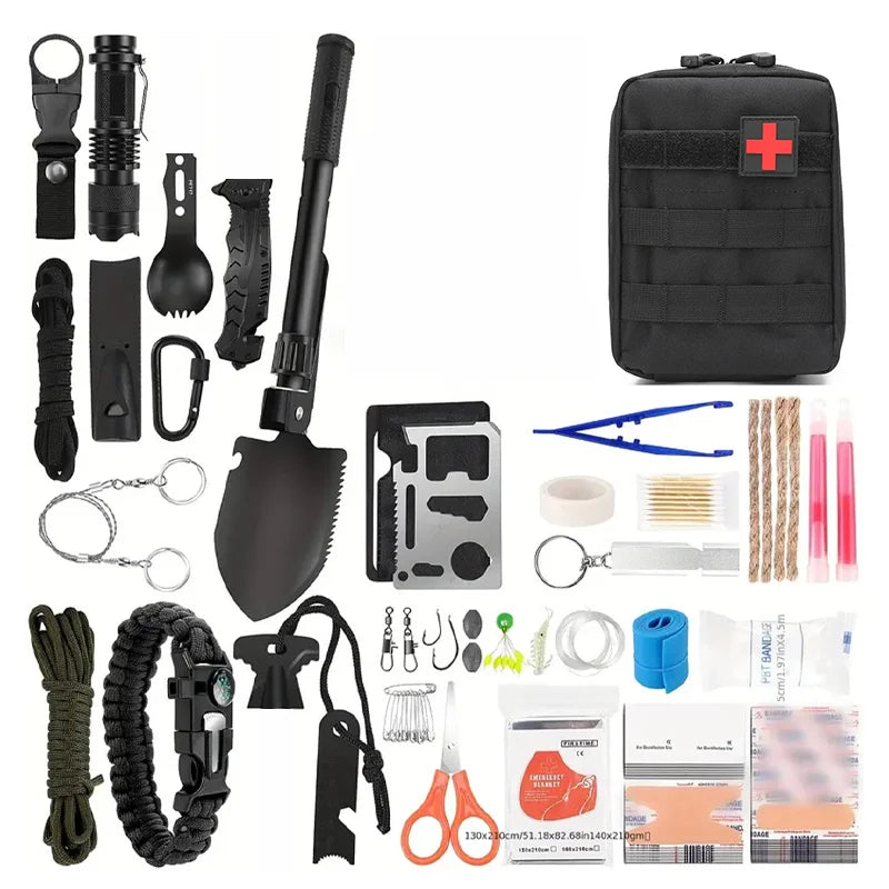 StayReady™ Outdoor First Aid & Survival Kit – Multifunctional Emergency Trauma Bag