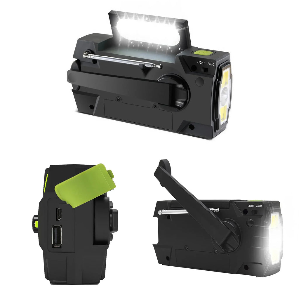 StayReady™ Solar Rechargeable Emergency Lantern with Radio & Flashlight